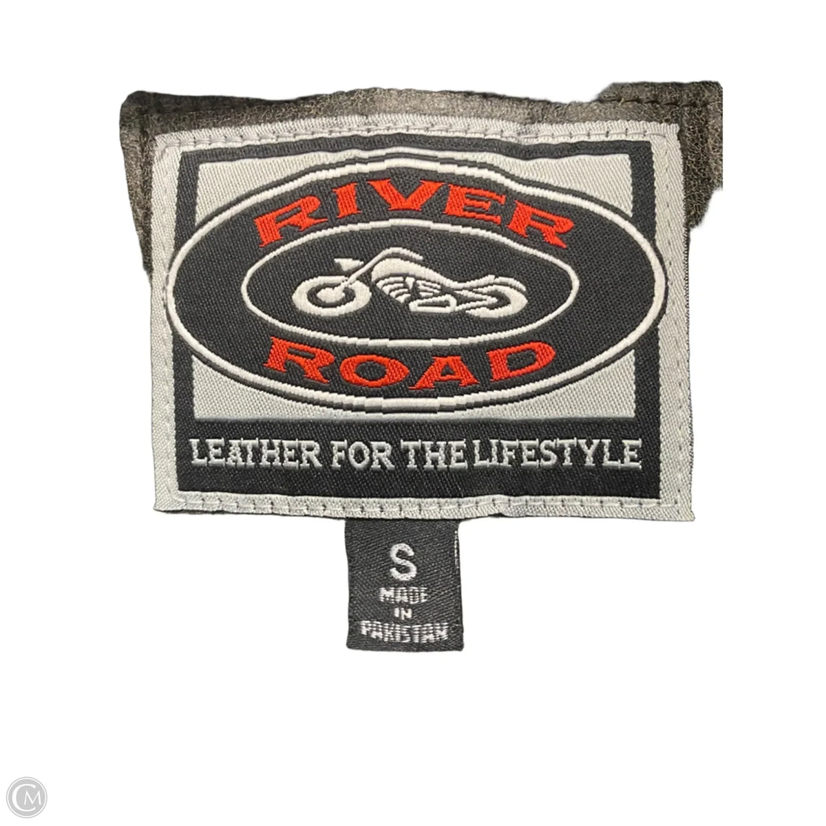 Jacket Leather By River Road In Grey, Size: S