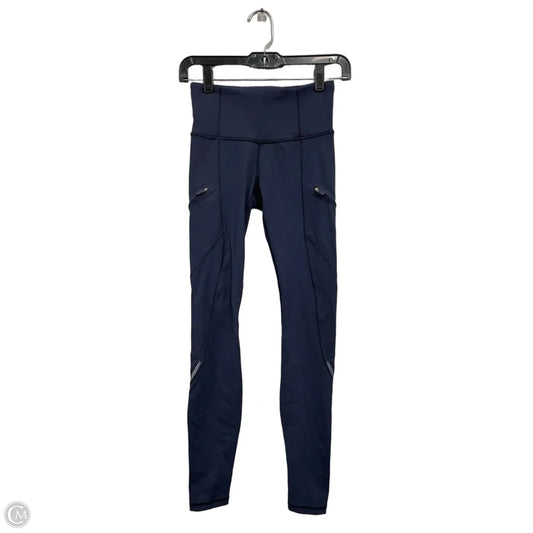 Athletic Leggings By Lululemon In Navy, Size: 2