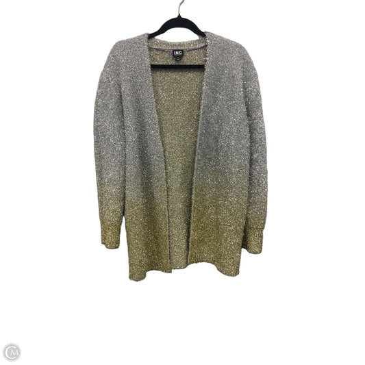Sweater Cardigan By Inc In Gold & Silver, Size: M