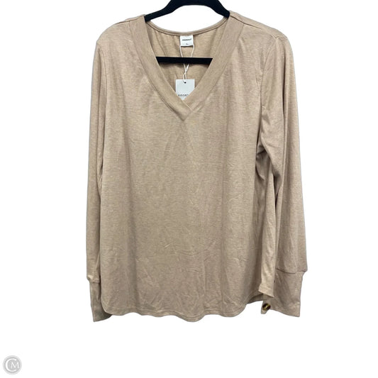 Top Long Sleeve By Cme In Tan, Size: Xl