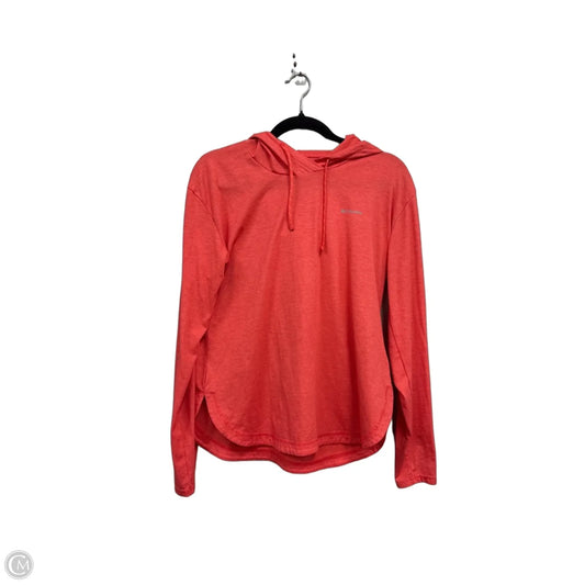 Athletic Top Long Sleeve Hoodie By Columbia In Orange, Size: M