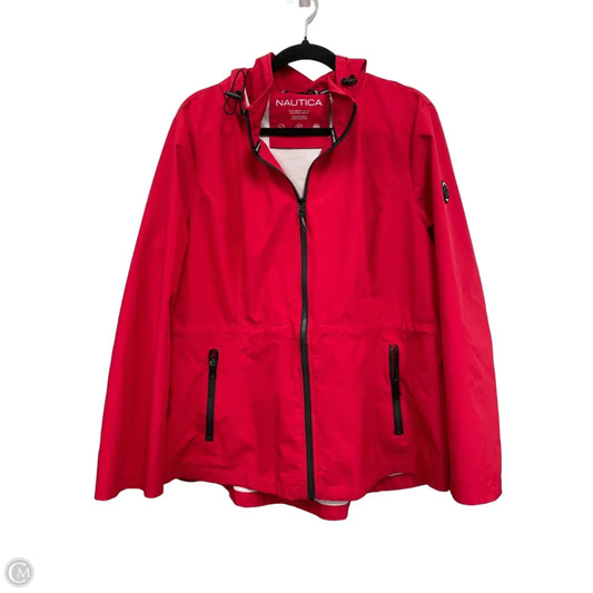 Jacket Windbreaker By Nautica In Red, Size: Xl