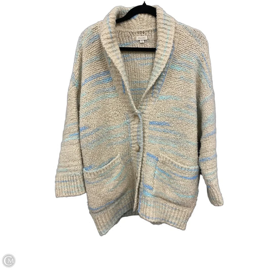 Sweater Cardigan By Pilcro In Blue & Cream, Size: Xsp