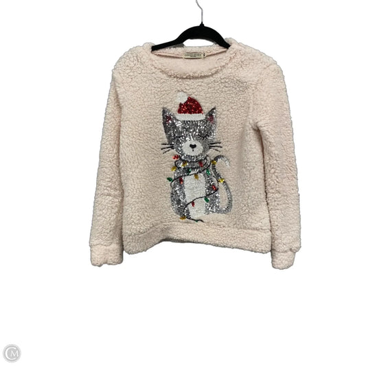Sweatshirt Crewneck By Clothes Mentor In Cream, Size: Xs