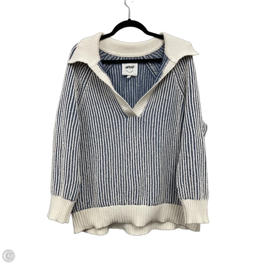 Sweater By Aerie In Blue & Cream, Size: S