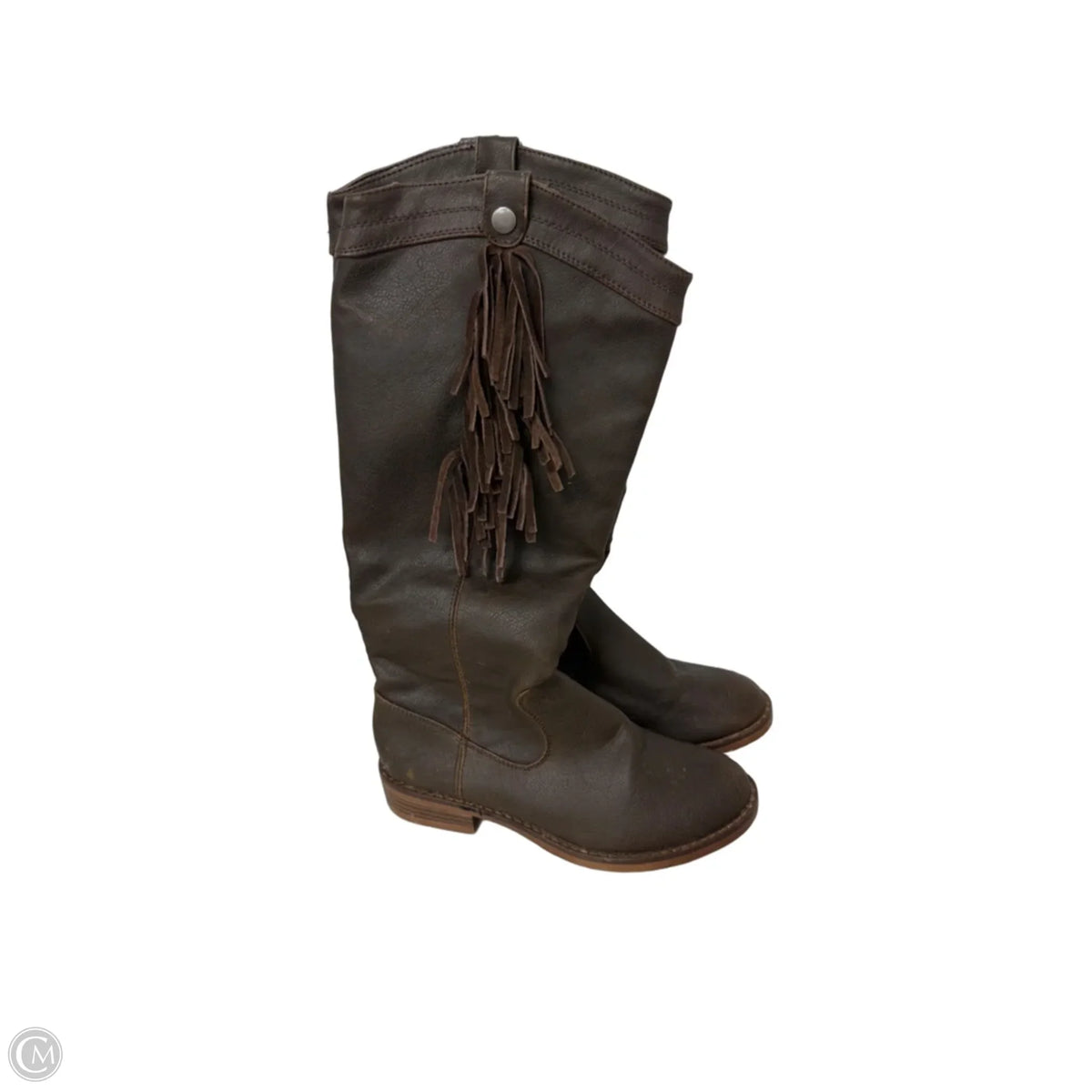 Boots Knee Heels By Francesca’s In Brown, Size: 6
