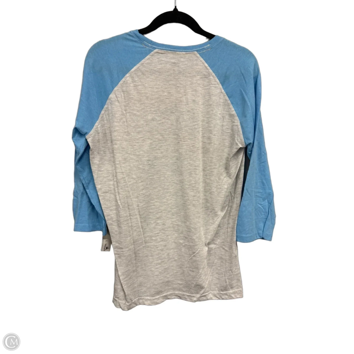 Top Long Sleeve Basic By Disney In Blue & Grey, Size: M