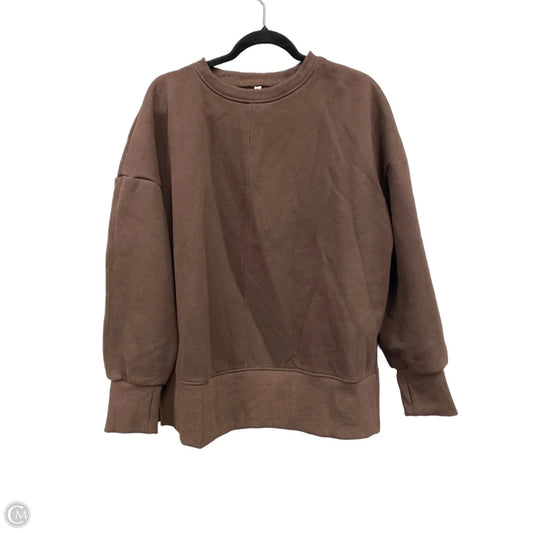 Sweatshirt Crewneck By Clothes Mentor In Brown, Size: L