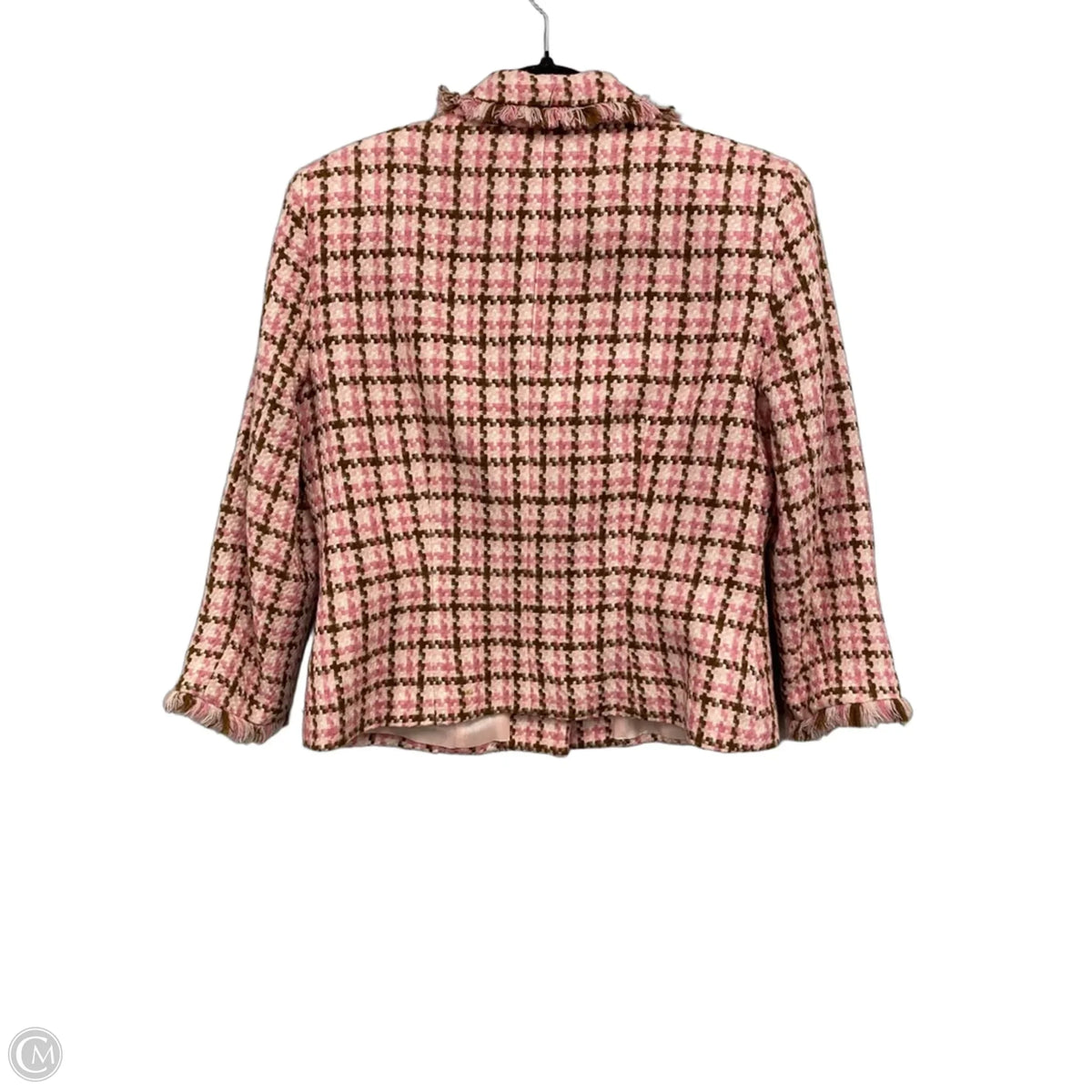 Blazer By Sharon Young In Pink & White, Size: 10