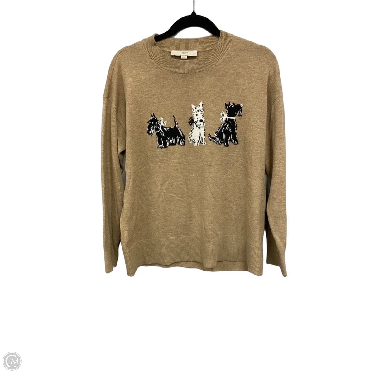 Sweater By Loft In Tan & White, Size: M