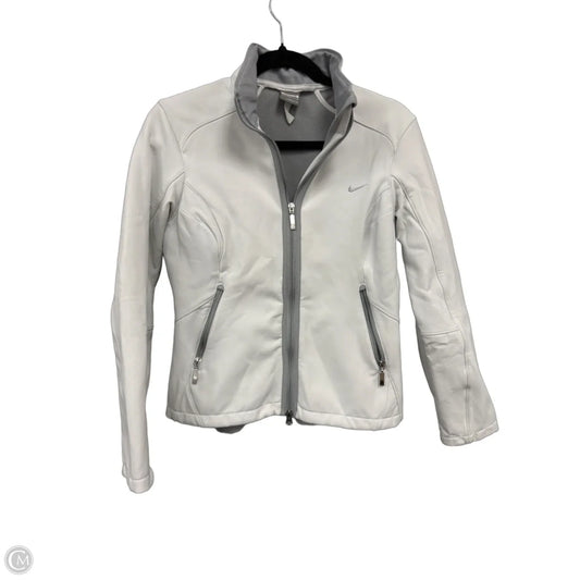 Athletic Jacket By Nike Apparel In White, Size: S