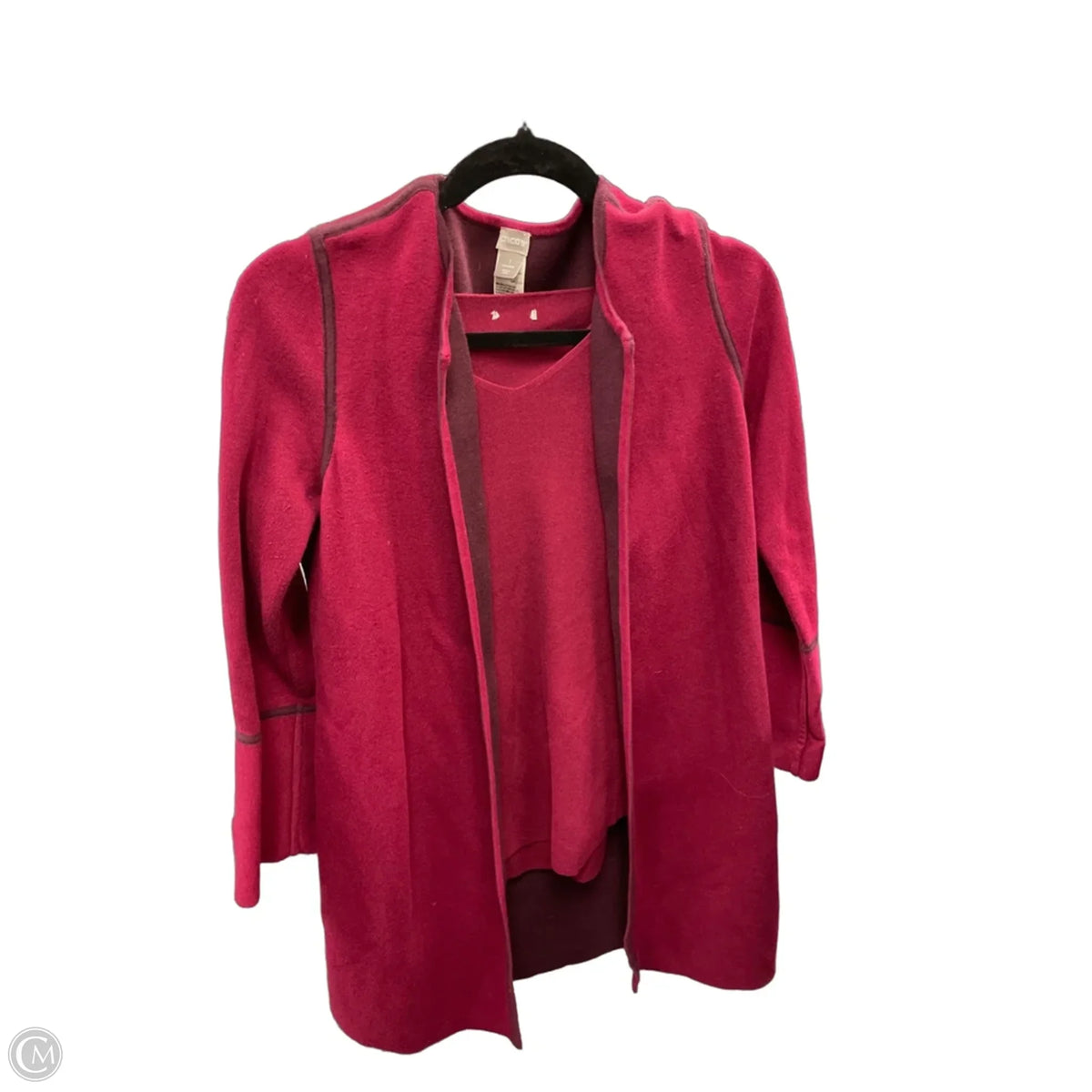 Sweater 2pc By Chicos In Maroon, Size: M