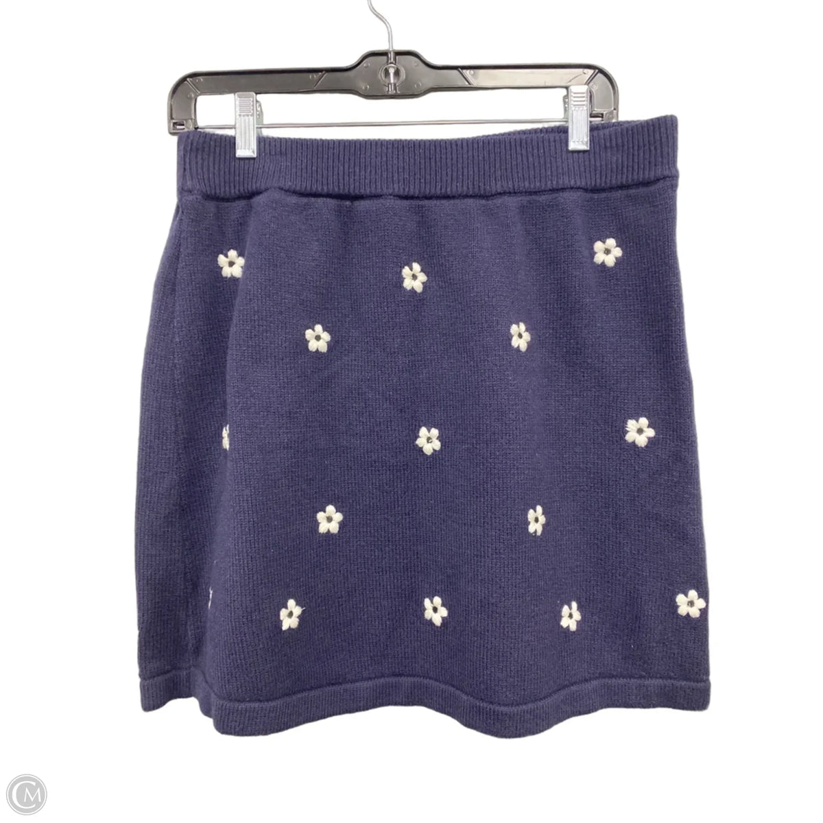 Skirt Mini & Short By Free Assembly In Blue & White, Size: M