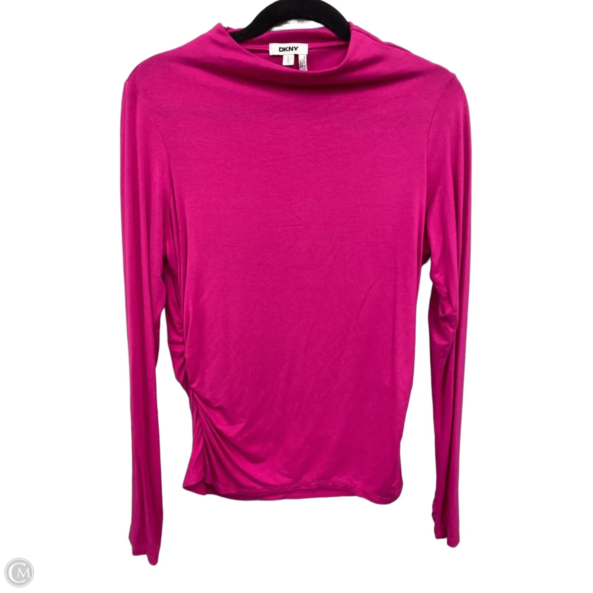 Top Long Sleeve By Dkny In Pink, Size: L