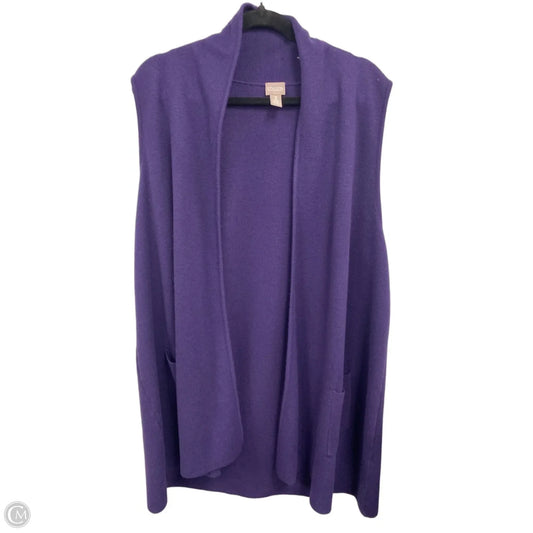 Sweater Cardigan By Chicos In Purple, Size: Xl