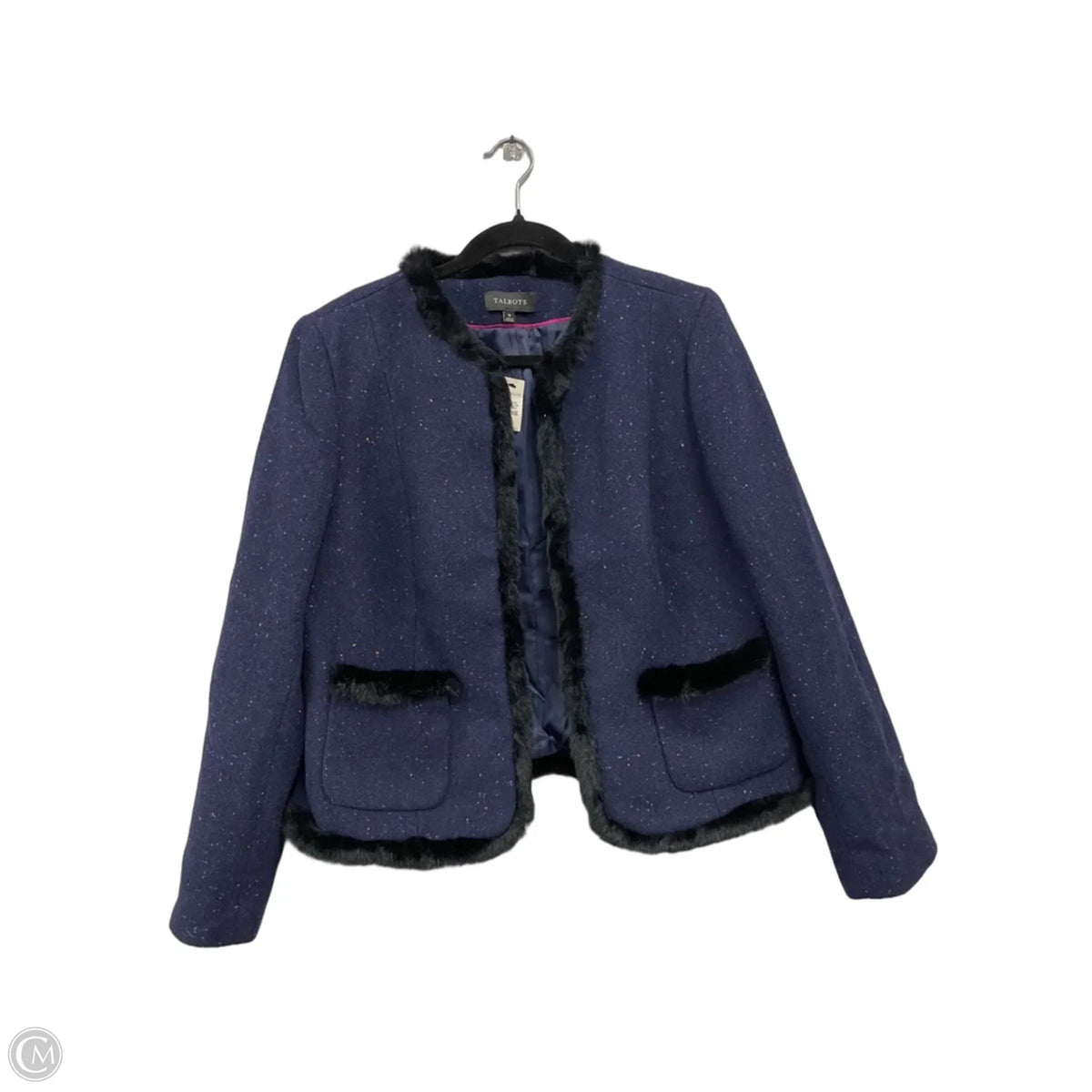 Blazer By Talbots In Blue & Pink, Size: 12