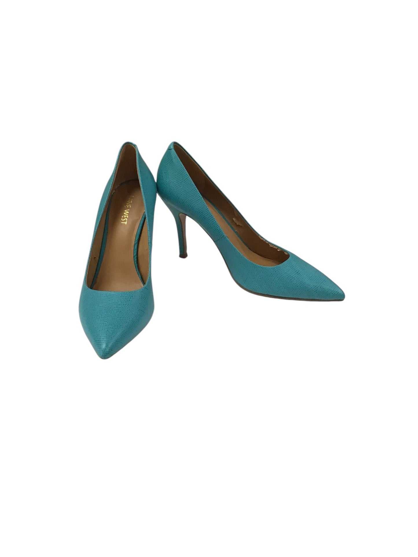 Shoes Heels Stiletto By Nine West In Teal, Size: 7.5