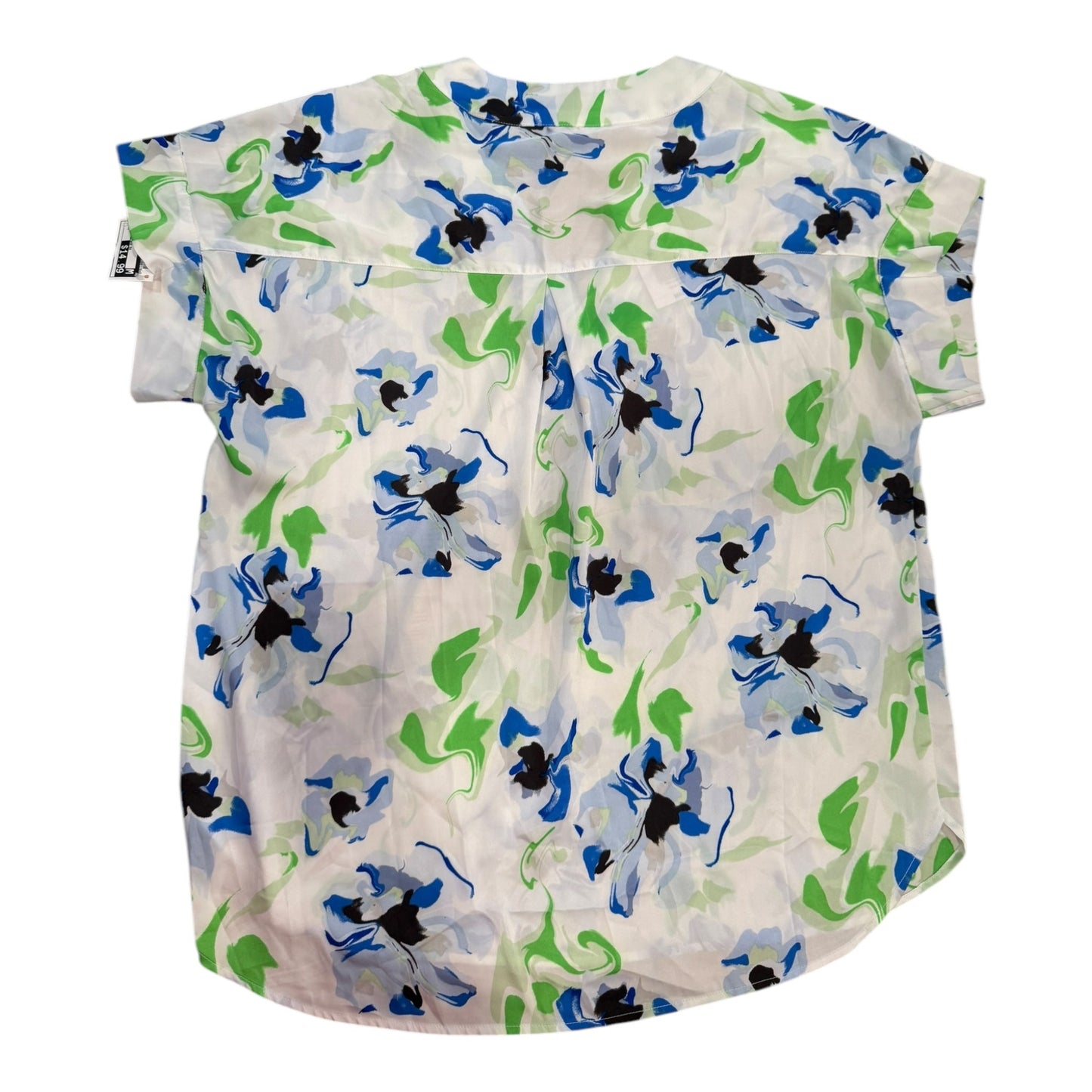 Blouse Short Sleeve By Limited In Green & White, Size: M