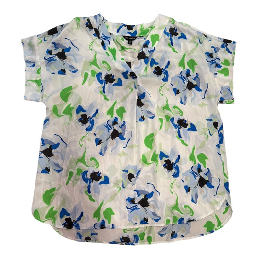 Blouse Short Sleeve By Limited In Green & White, Size: M