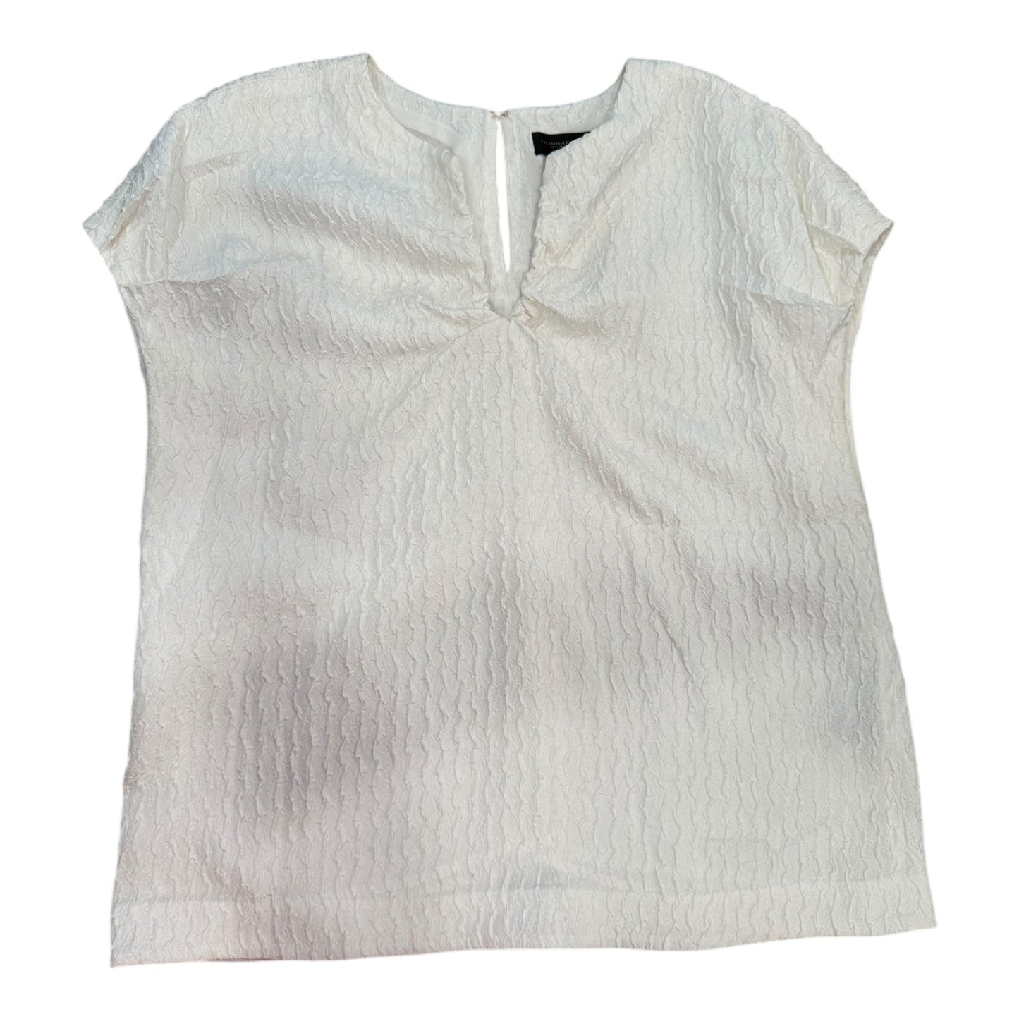 Blouse Sleeveless By Donna Karan In Cream, Size: L