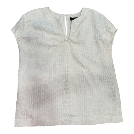 Blouse Sleeveless By Donna Karan In Cream, Size: L