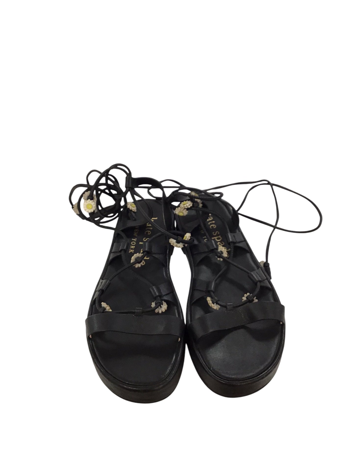 Sandals Designer By Kate Spade In Black, Size: 8