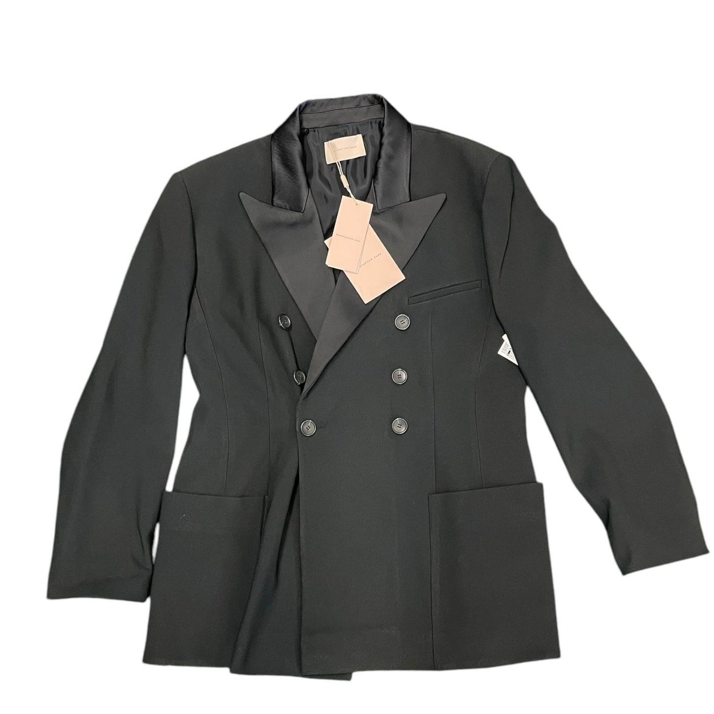 Blazer Designer By Clothes Mentor In Black, Size: S