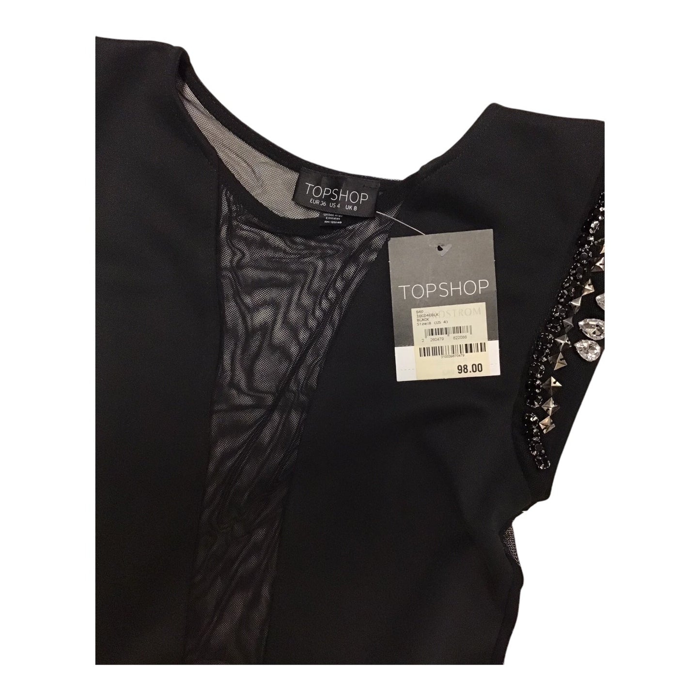 Tunic Sleeveless By Topshop In Black, Size: S