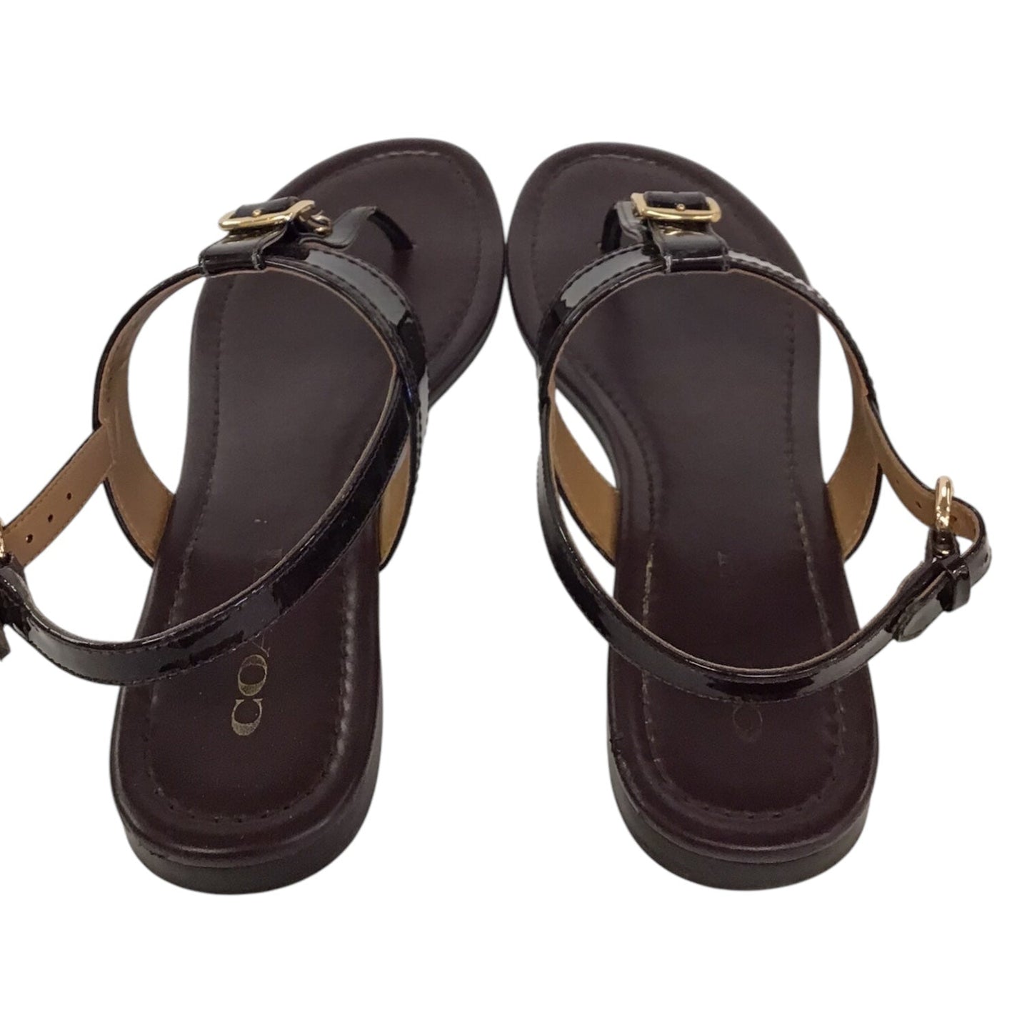 Sandals Flip Flops By Coach In Brown, Size: 9