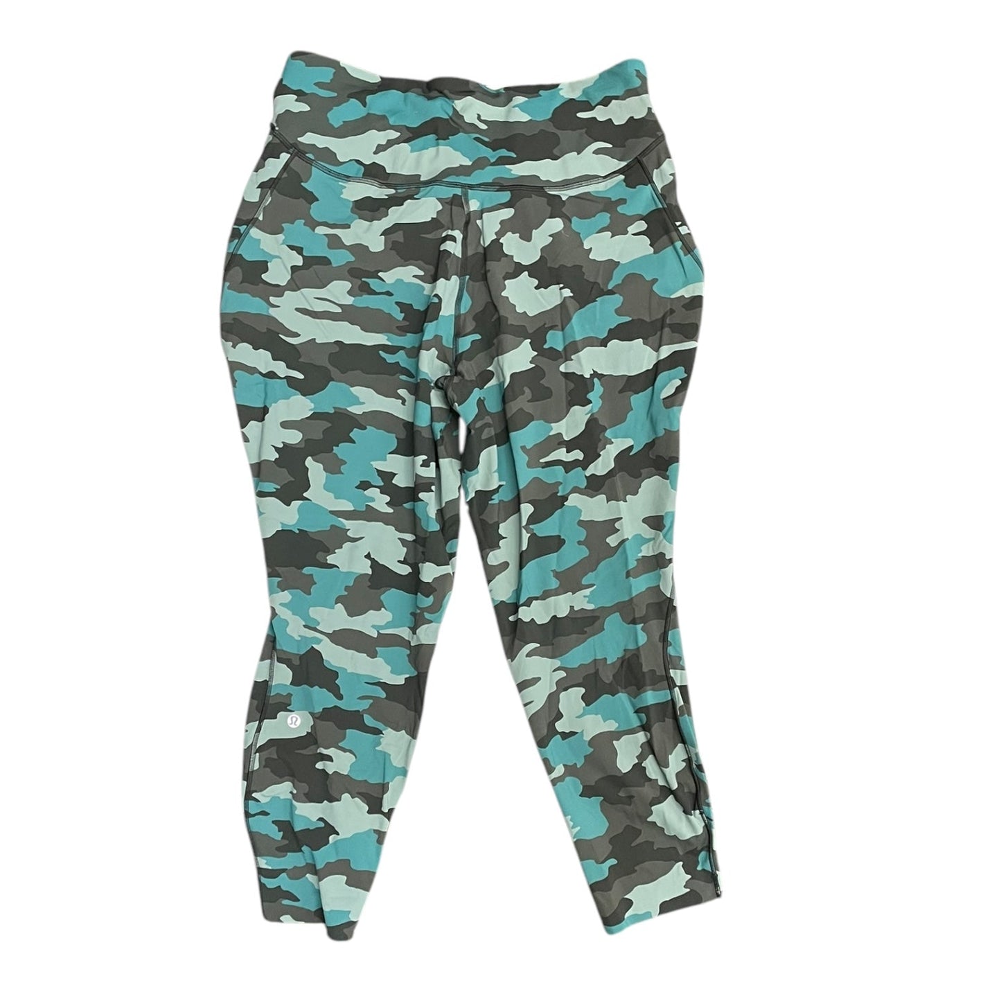 Athletic Leggings By Lululemon In Camouflage Print, Size: 20