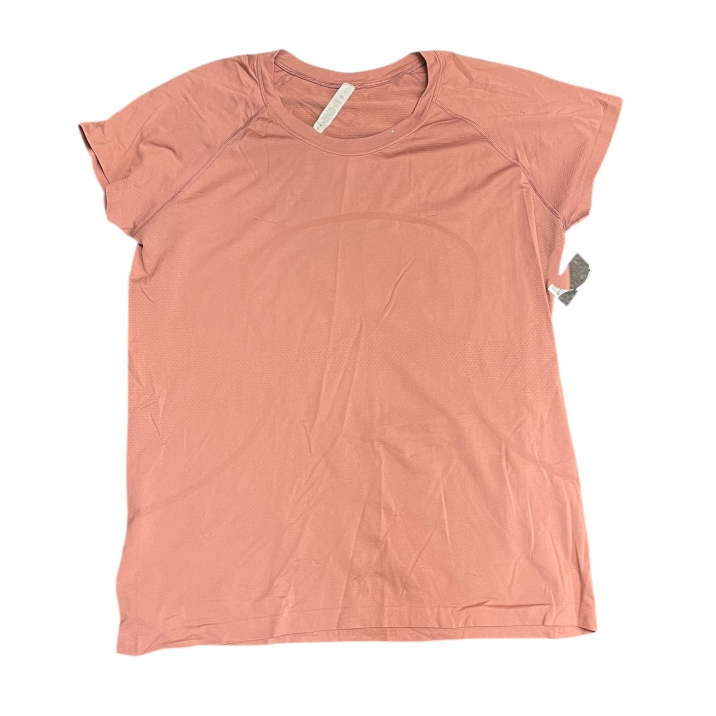 Athletic Top Short Sleeve By Lululemon In Pink, Size: 18