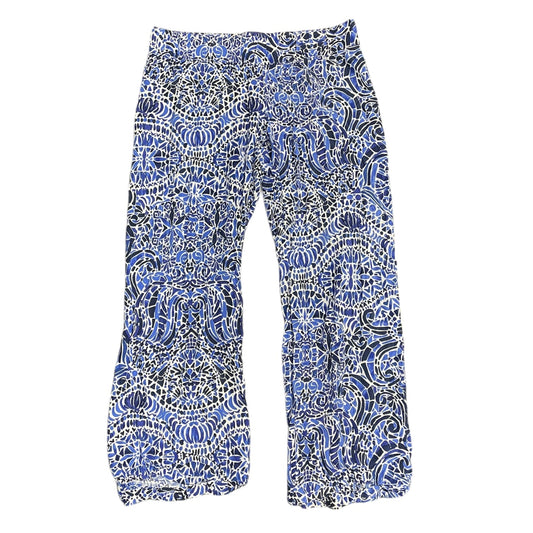 Pants Cropped By Lilly Pulitzer In Blue & White, Size: L