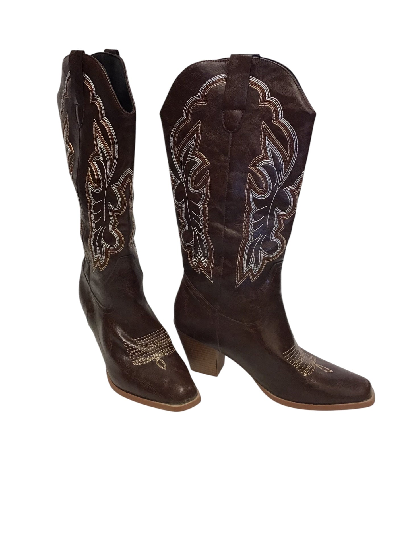 Boots Western By Clothes Mentor In Brown, Size: 7.5