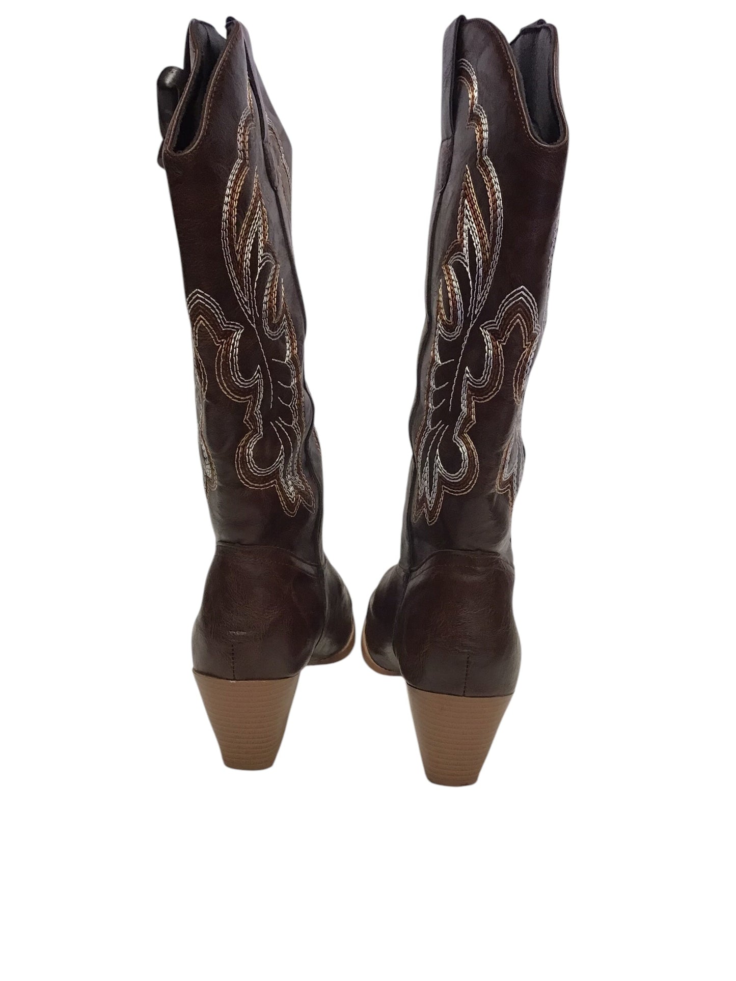 Boots Western By Clothes Mentor In Brown, Size: 7.5