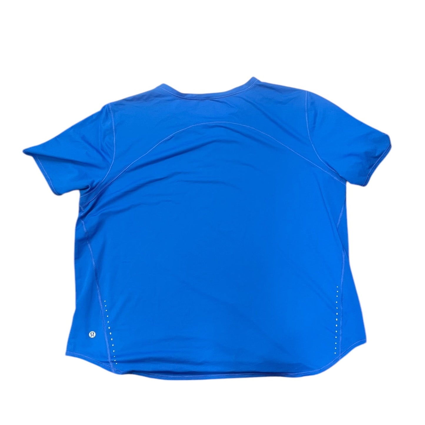 Athletic Top Short Sleeve By Lululemon In Blue, Size: 16