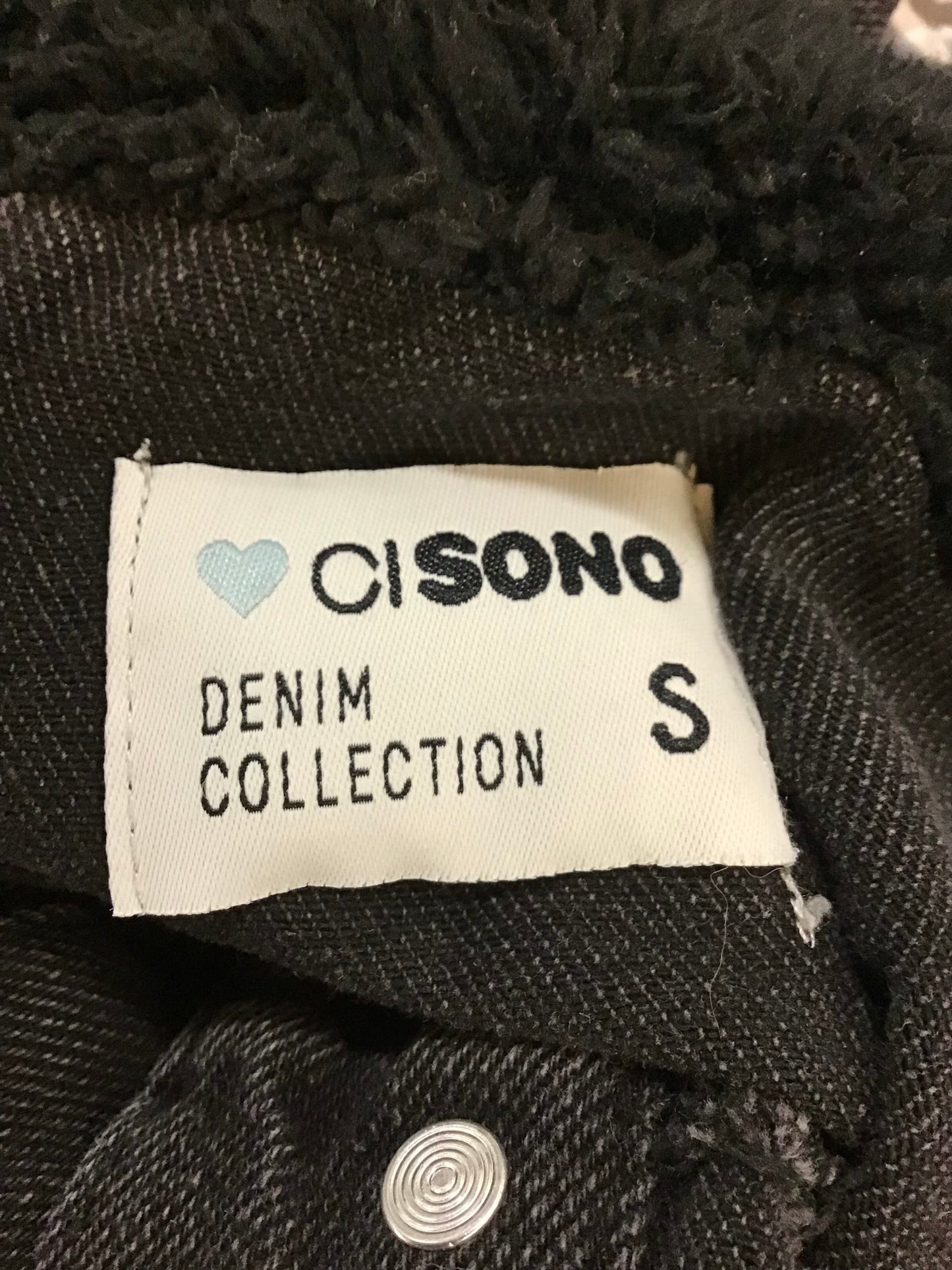 Jacket Denim By Ci Sono In Black, Size: S