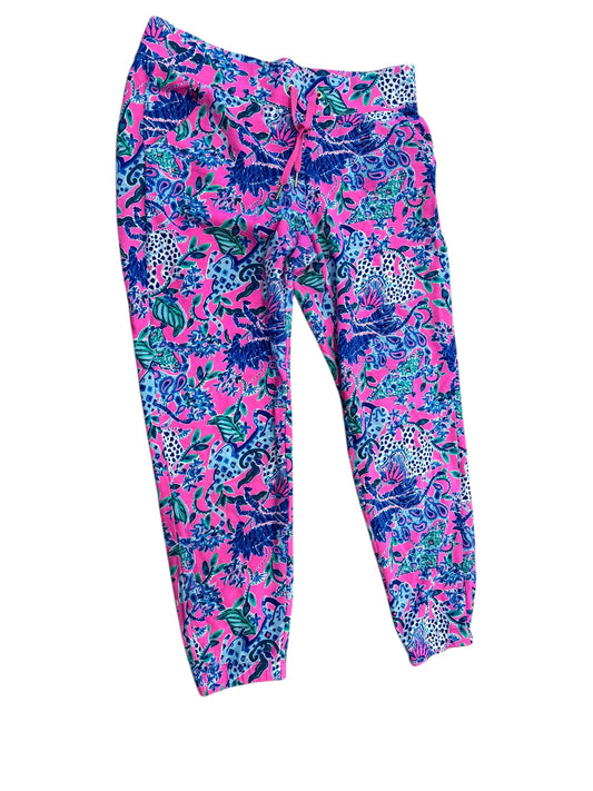 Pants Designer By Lilly Pulitzer In Blue & Pink, Size: M