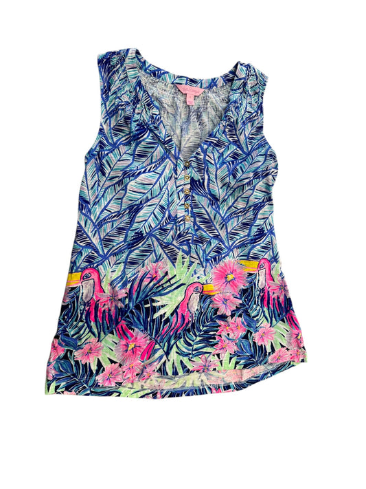 Top Sleeveless Designer By Lilly Pulitzer In Blue, Size: S