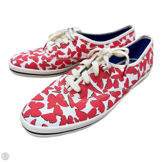 Shoes Designer By Kate Spade In Red & White, Size: 9