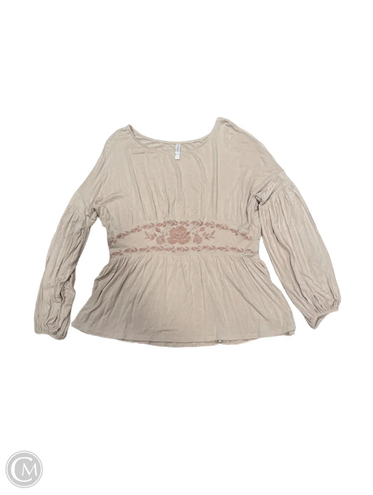 Top Long Sleeve By Xhilaration In Pink, Size: L