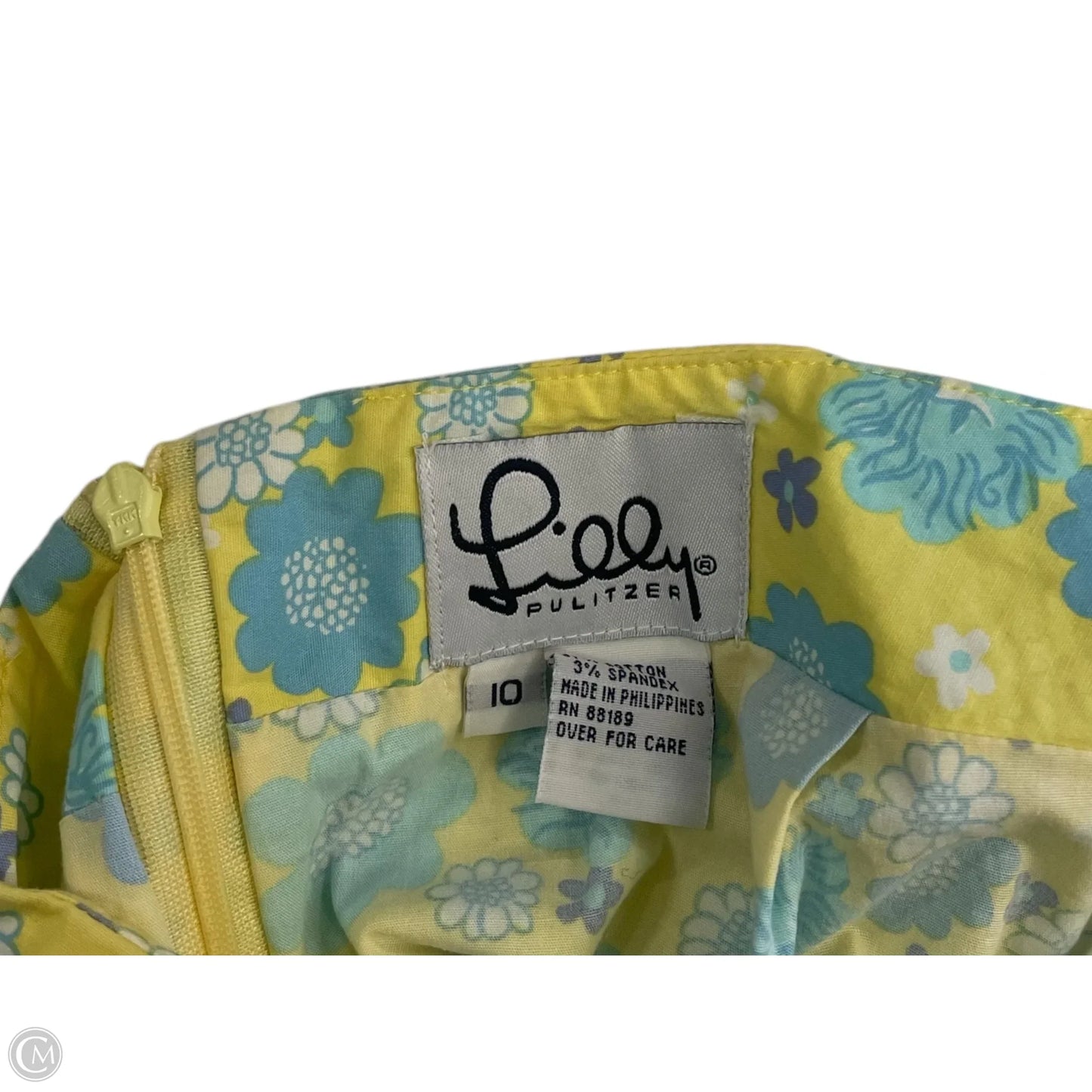 Skirt Designer By Lilly Pulitzer In Blue & Yellow, Size: 10