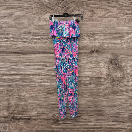 Jumpsuit Designer By Lilly Pulitzer In Blue & Pink, Size: Xs
