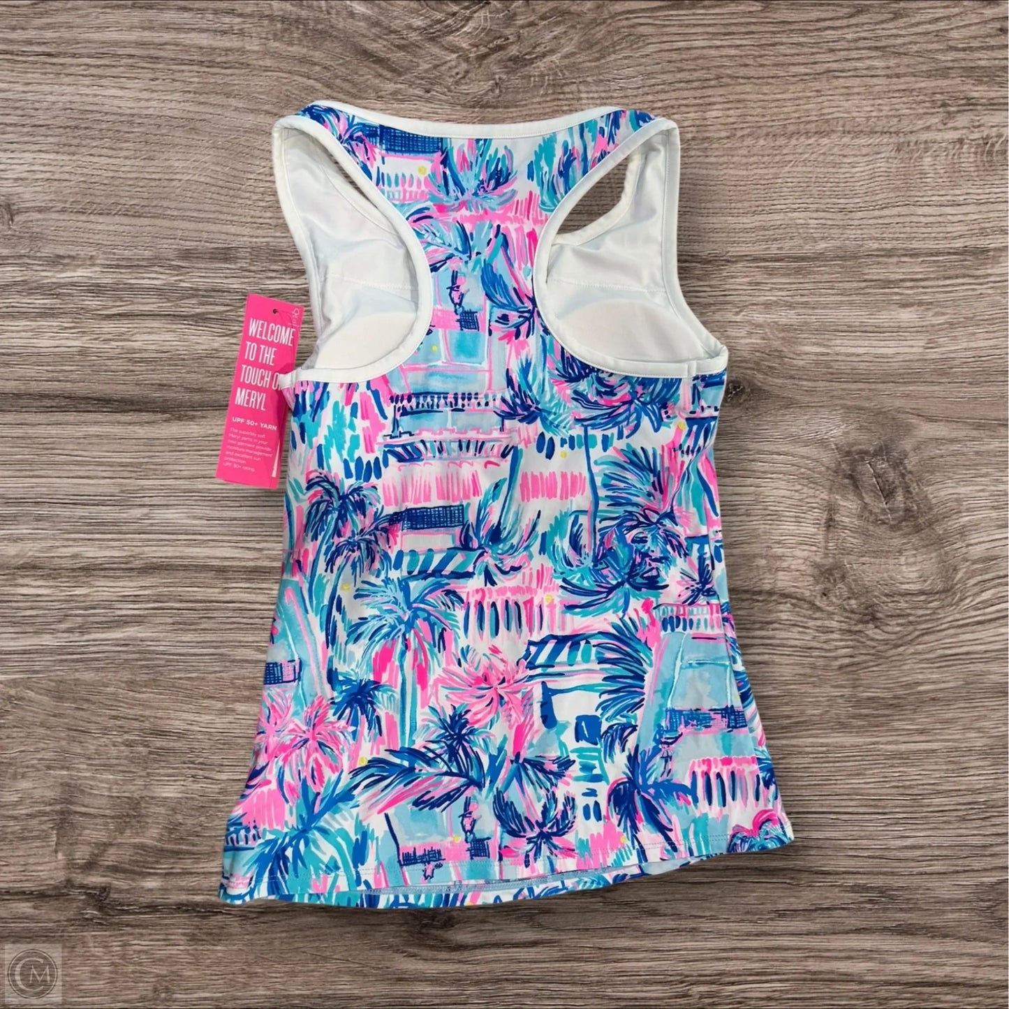 Top Sleeveless Designer By Lilly Pulitzer In Blue & Pink, Size: Xs