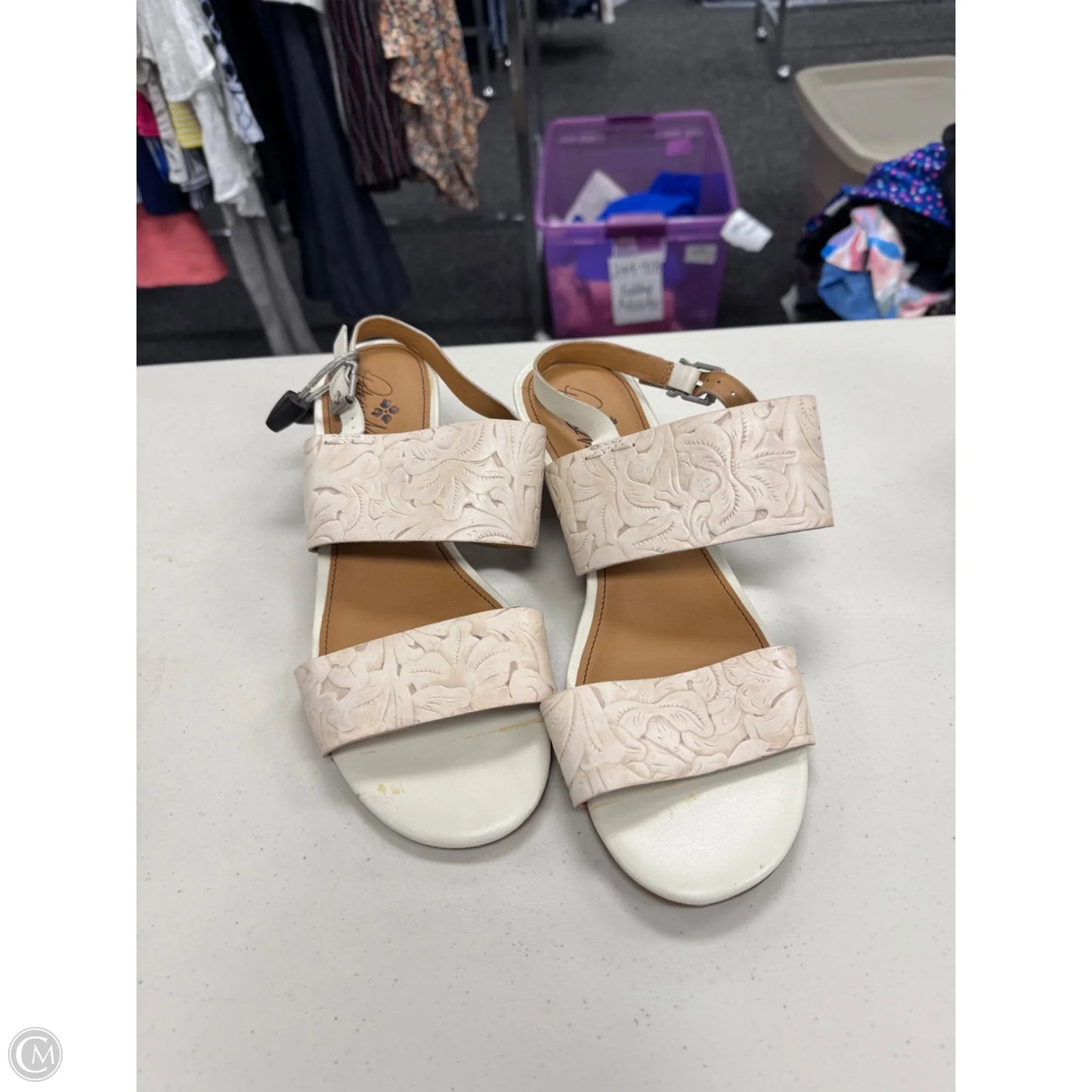 Sandals Designer By Patricia Nash In Cream, Size: 10