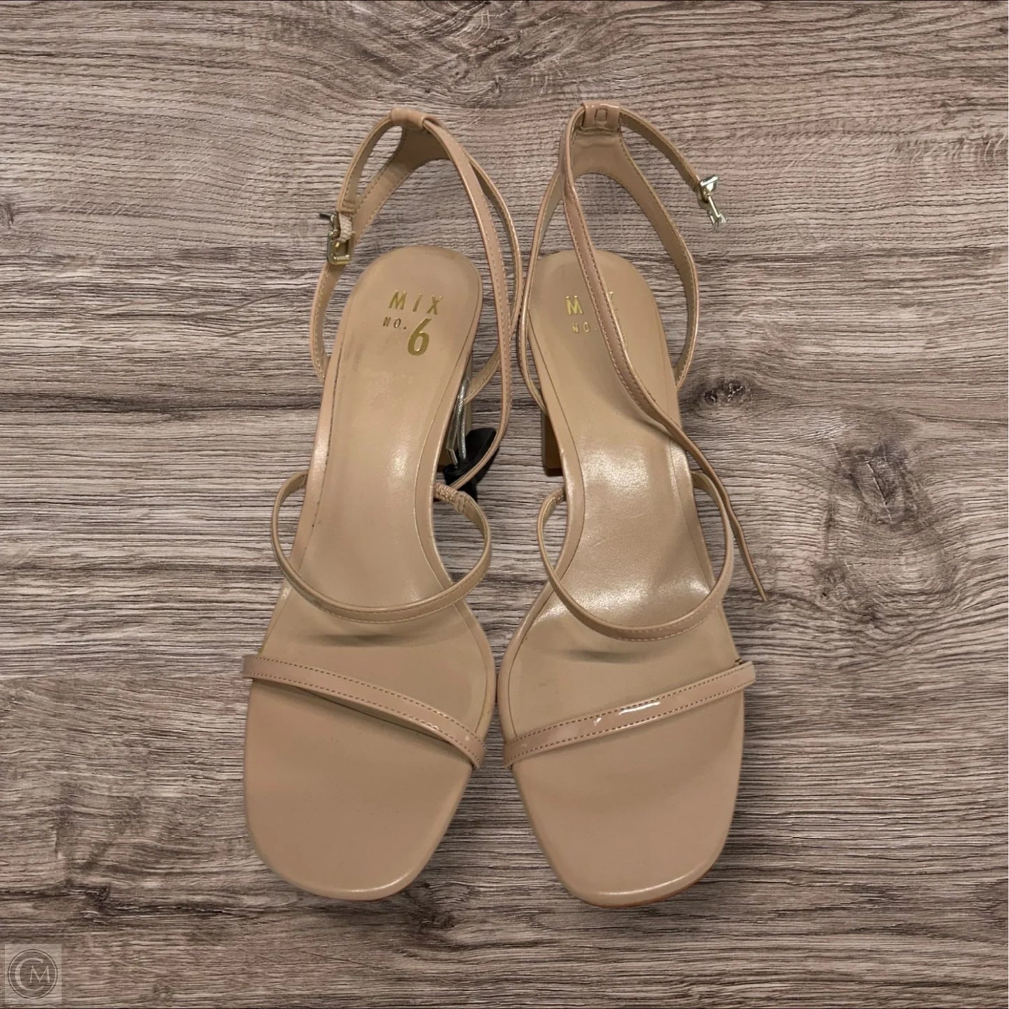 Sandals Heels Block By Mix No 6 In Brown, Size: 11