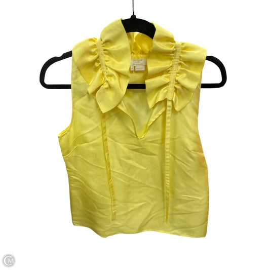 Top Sleeveless Designer By Kate Spade In Yellow, Size: 6