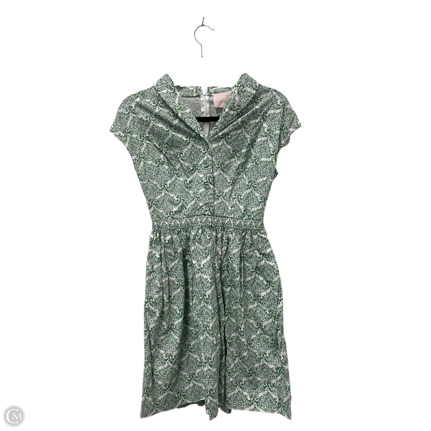 Dress Casual Short By Clothes Mentor In Green & White, Size: 2