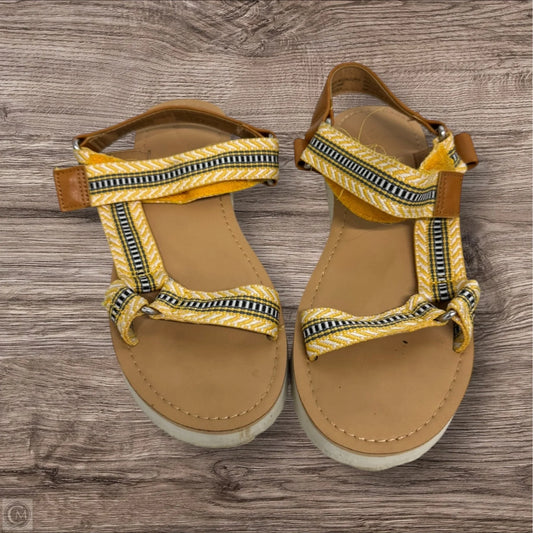 Sandals Flats By Universal Thread In Yellow, Size: 6.5