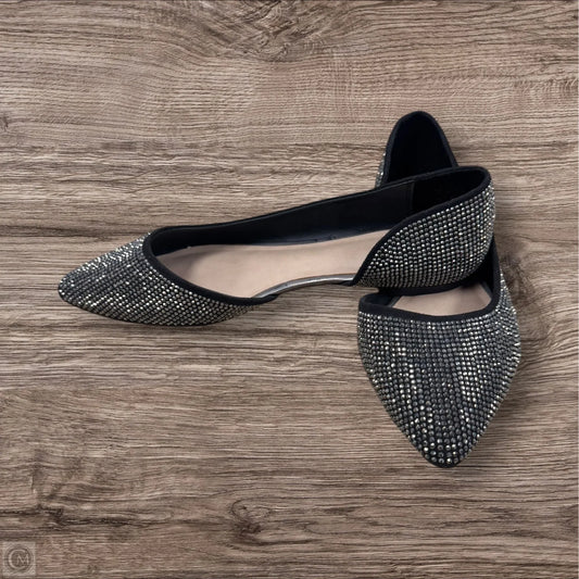 Shoes Flats By Mix No 6 In Black & Silver, Size: 9