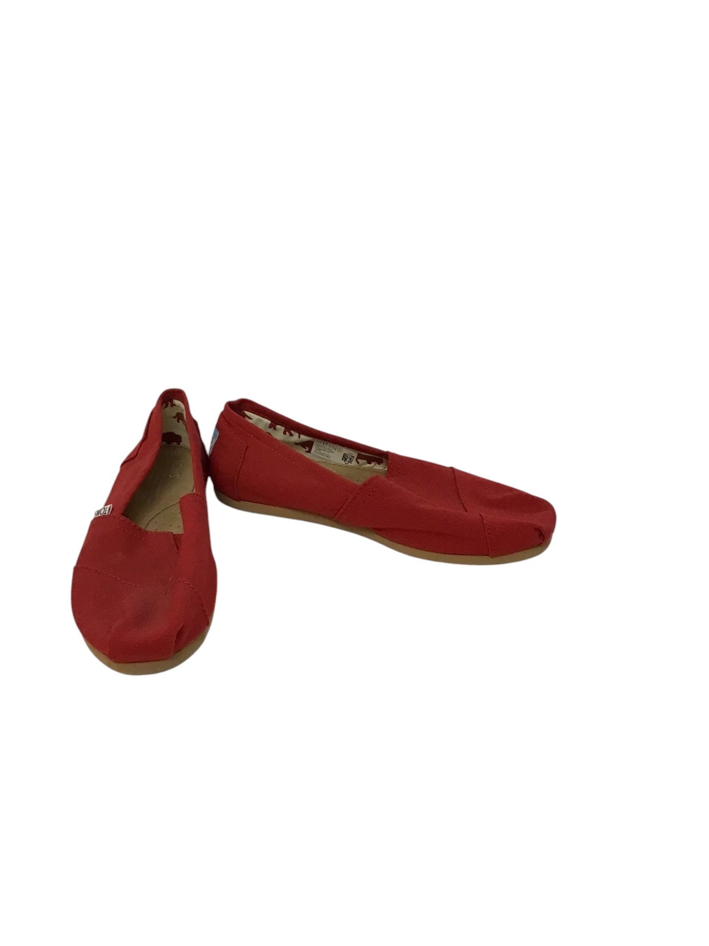 Shoes Flats By Toms In Red, Size: 7